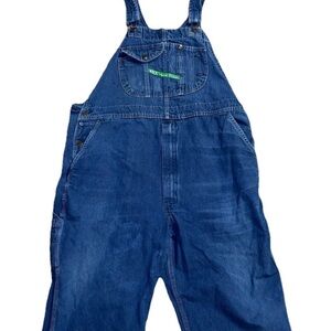Vtg Key Imperial Mens 46x28 Carpenter Denim Bib Overalls Construction Work Wear